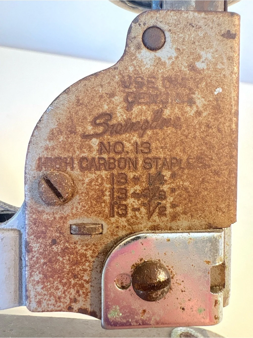 Vintage Heavy-Duty Desktop Stapler in Gray and Silver